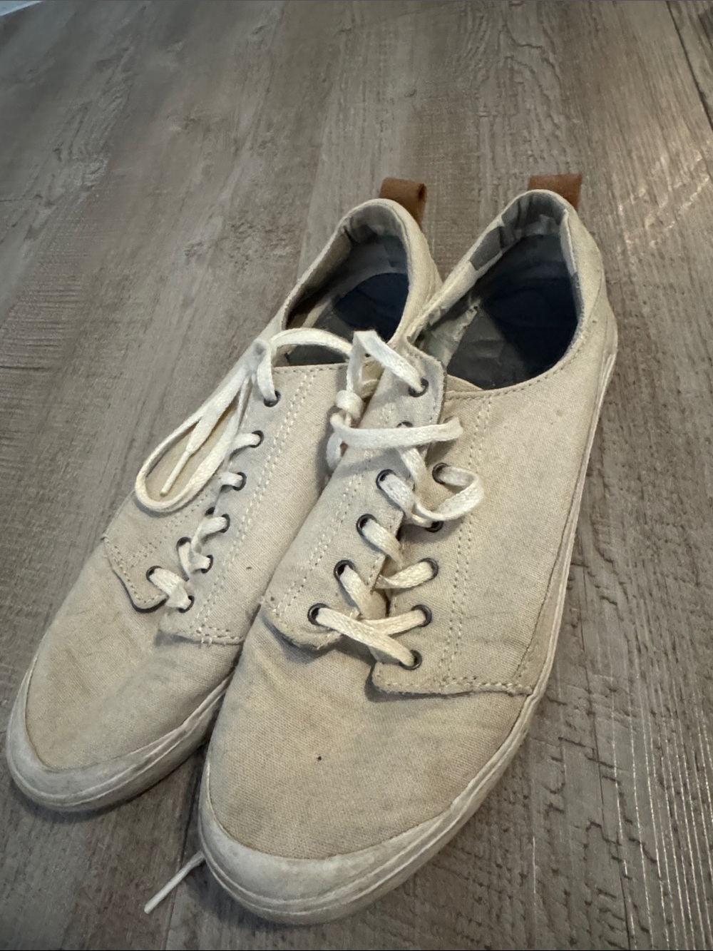 Reef Women's Canvas Sneakers in Light Beige with Brown Heel Tab